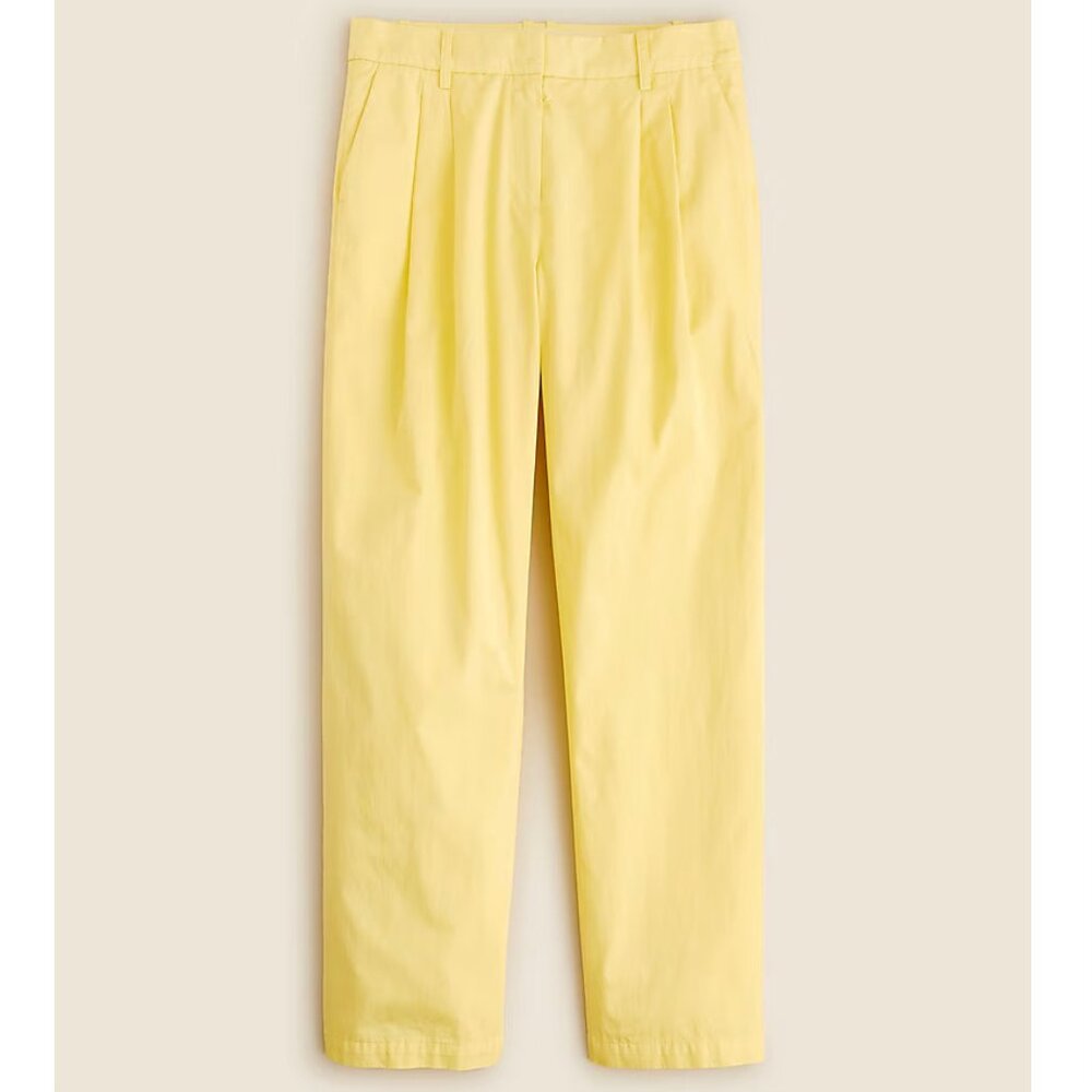 J. Crew Wide-leg Essential pant in cotton poplin sz 6